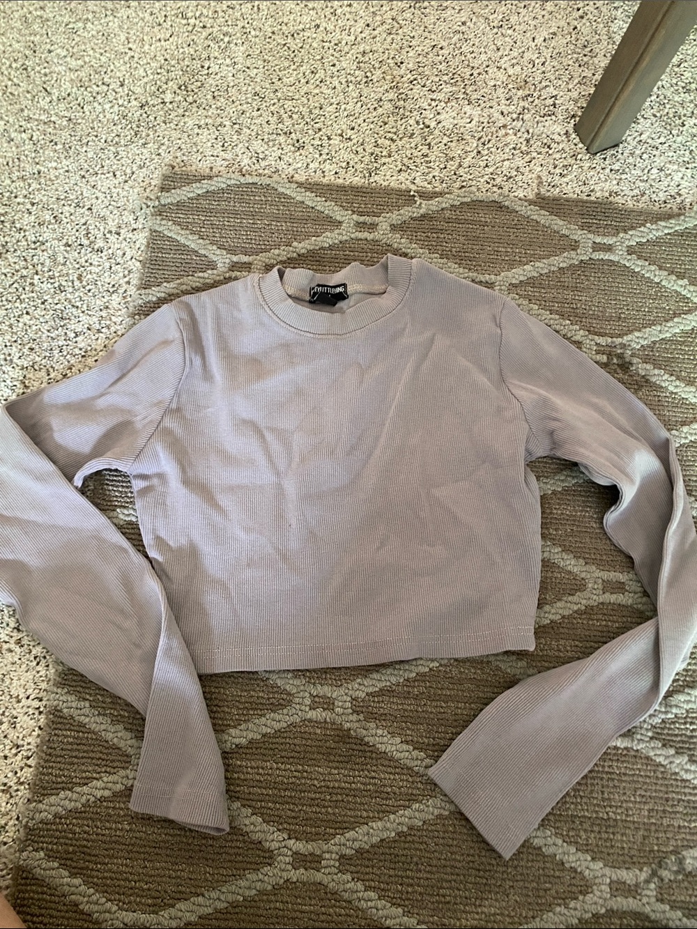 Pretty little things Cropped Long-Sleeve - Light Mauve